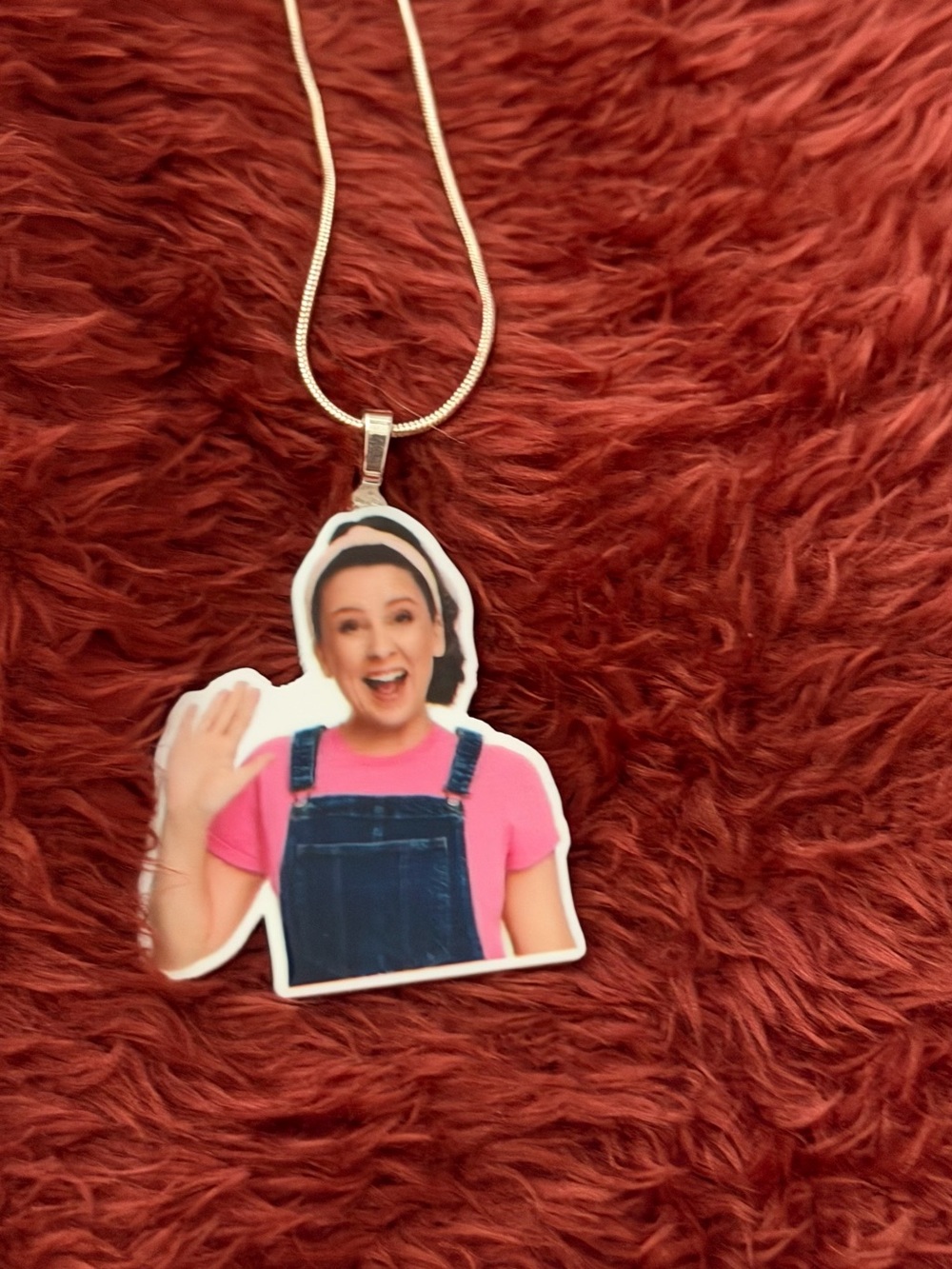 Pink Character Pendant Necklace - Fun Charm